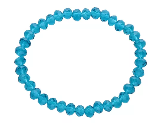 R4C81 BRANSOLETKA KRYSZTAŁKI 6 mm NA GUMCE