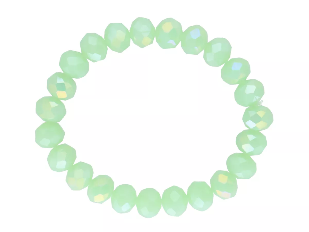 R2N76 BRANSOLETKA KRYSZTAŁKI 10 mm NA GUMCE