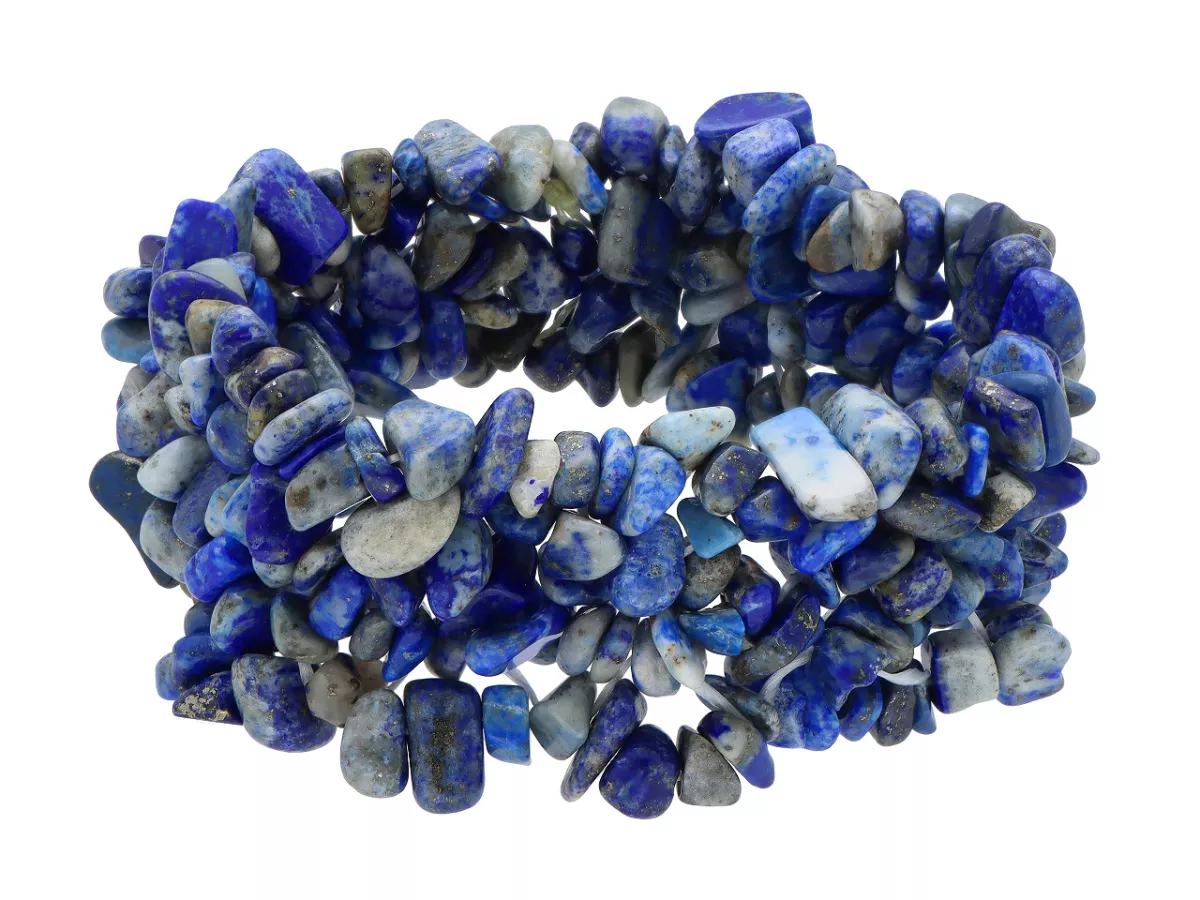 R5B53 BRANSOLETKA LAPIS LAZULI SIECZKA