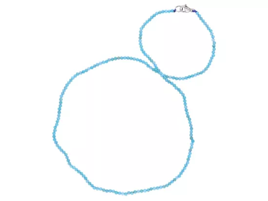 N2P24 NASZYJNIK APATYT KULE FASETOWANE 2 mm