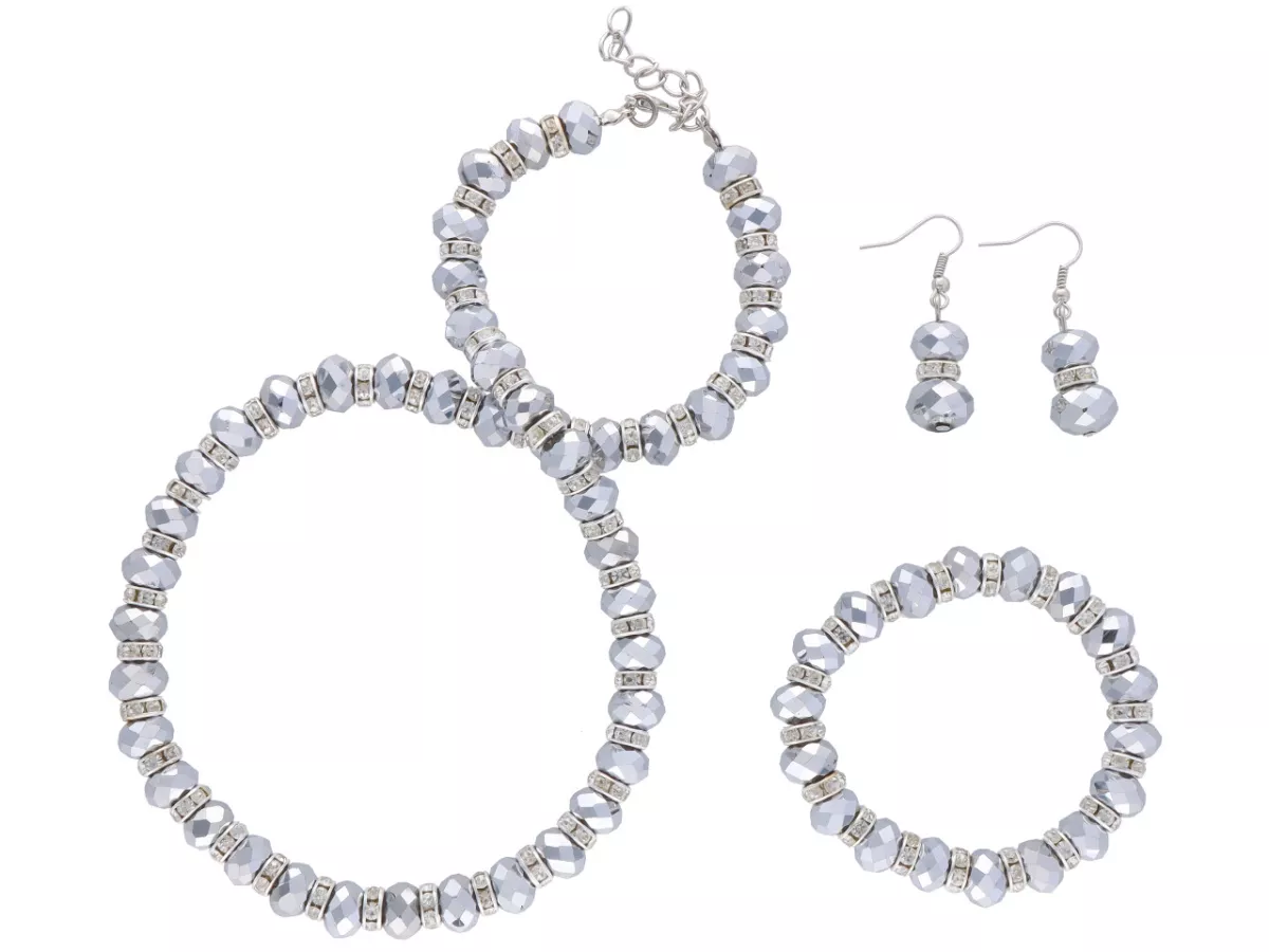 N2B21 KOMPLET BIŻUTERII KRYSZTAŁKI