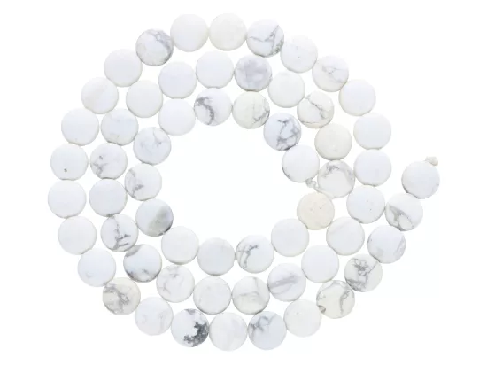 K7B52 HOWLIT BIAŁY DYSK FASETOWANY 6,5/4 mm - 1 SZNUR