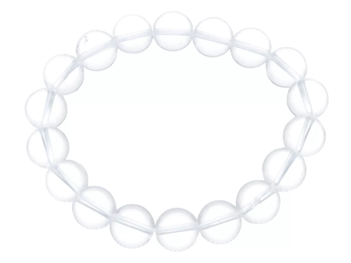 R4E45 BRANSOLETKA KRYSZTAŁ GÓRSKI KULE 10,5 mm