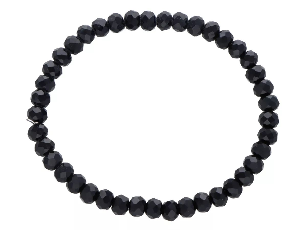 R4F89 BRANSOLETKA KRYSZTAŁKI 6 mm NA GUMCE