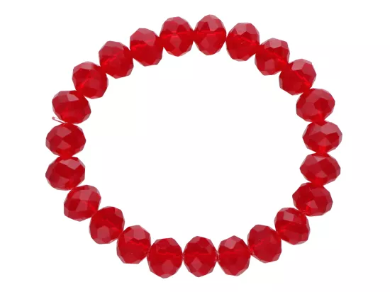 R4G83 BRANSOLETKA KRYSZTAŁKI 10 mm NA GUMCE