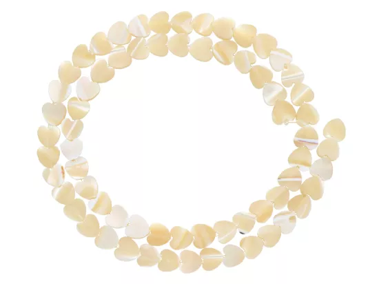 M1D69 MASA PERŁOWA SERCE 6,5/6 mm - 1 SZNUR