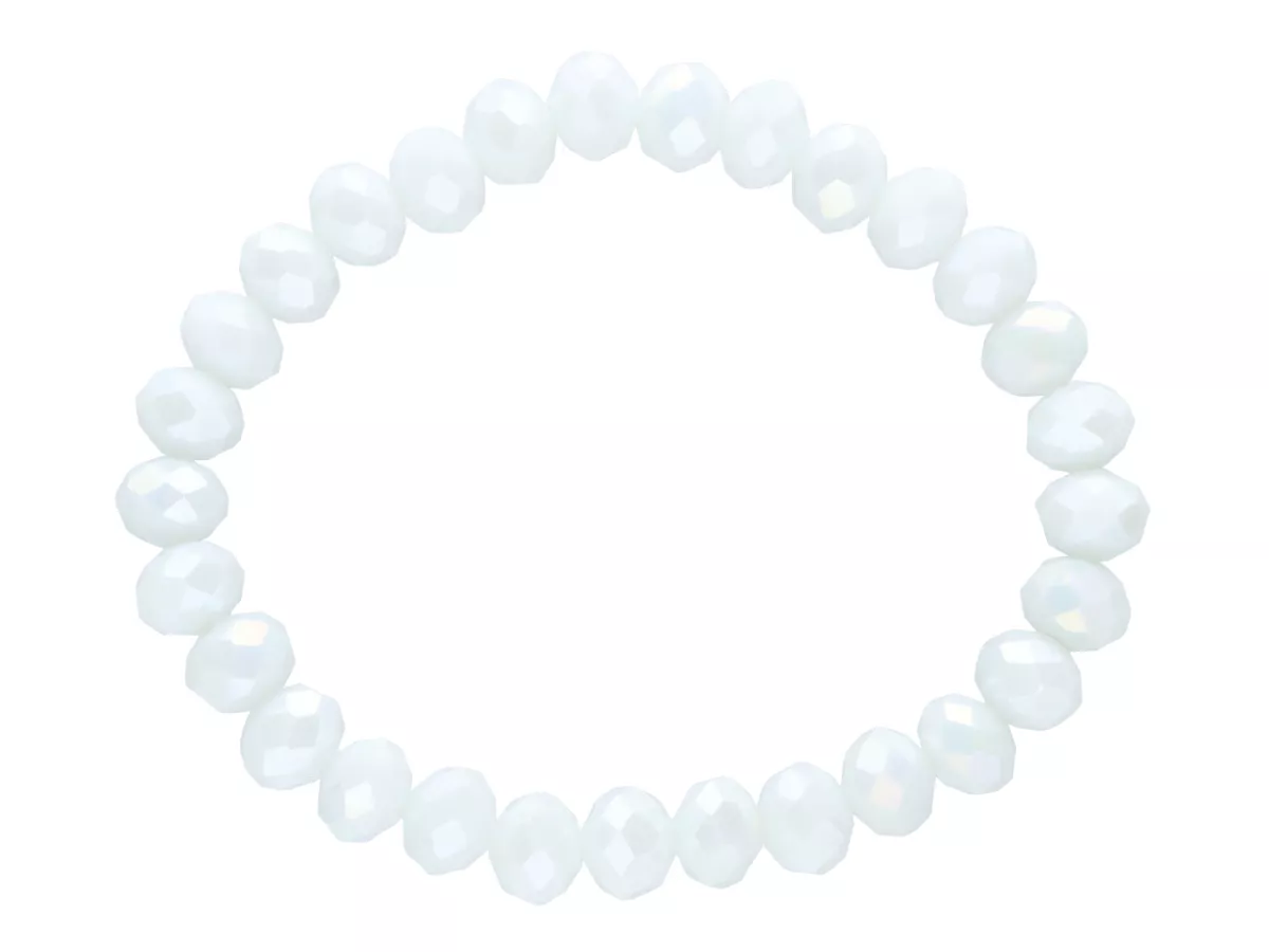 R4D31 BRANSOLETKA KRYSZTAŁKI 8 mm NA GUMCE