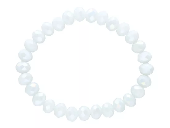 R4D31 BRANSOLETKA KRYSZTAŁKI 8 mm NA GUMCE