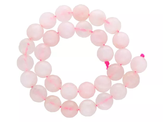 K6G46 KWARC RÓŻOWY KULE FASET. 12 mm 1SZNUR