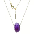 N3I87 NASZYJNIK AMETYST I STAL CHIRURGICZNA