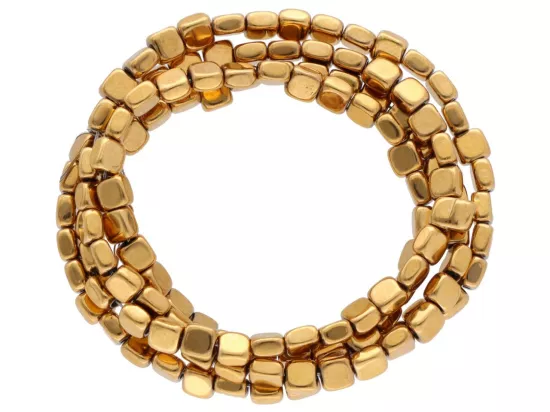 K7O83 HEMATYT MIODOWY KWADRACIKI 3/3 mm - 1 SZNUR