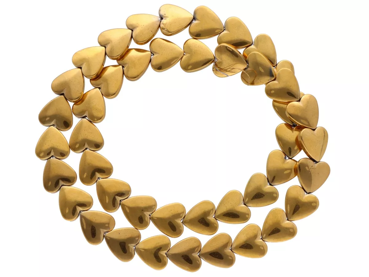 K7P01 HEMATYT MIODOWY SERCE 10/10 mm - 1 SZNUR