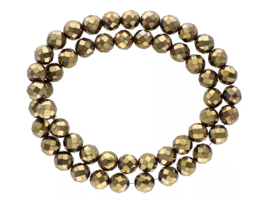 K7A90H HEMATYT KULE FASETOWANE 8 mm - 5 SZNURÓW - ZESTAW