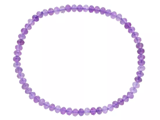 R5C36 BRANSOLETKA AMETYST OPONKI FASETOWANE 4 mm