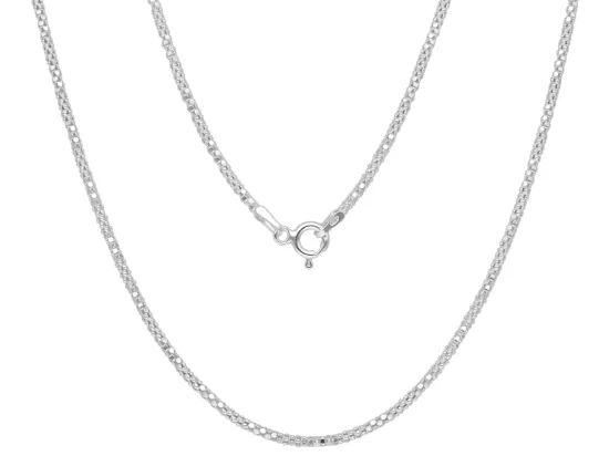 P3J28 ŁAŃCUSZEK KOREANA (POPCORN) 50 cm SREBRO 925