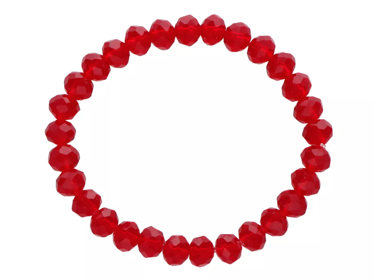 R4G37 BRANSOLETKA KRYSZTAŁKI 8 mm NA GUMCE