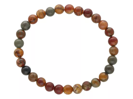 R3T81 BRANSOLETKA JASPIS PICASSO 6,5 mm