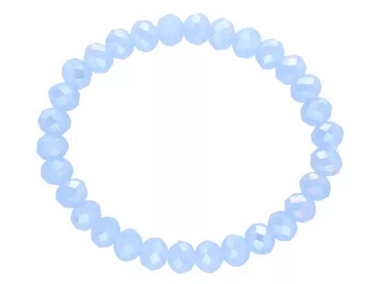 R2D78 BRANSOLETKA KRYSZTAŁKI 8 mm NA GUMCE