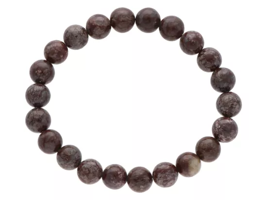 R3G67 BRANSOLETKA OBSYDIAN BRĄZOWY KULE 8,5 mm