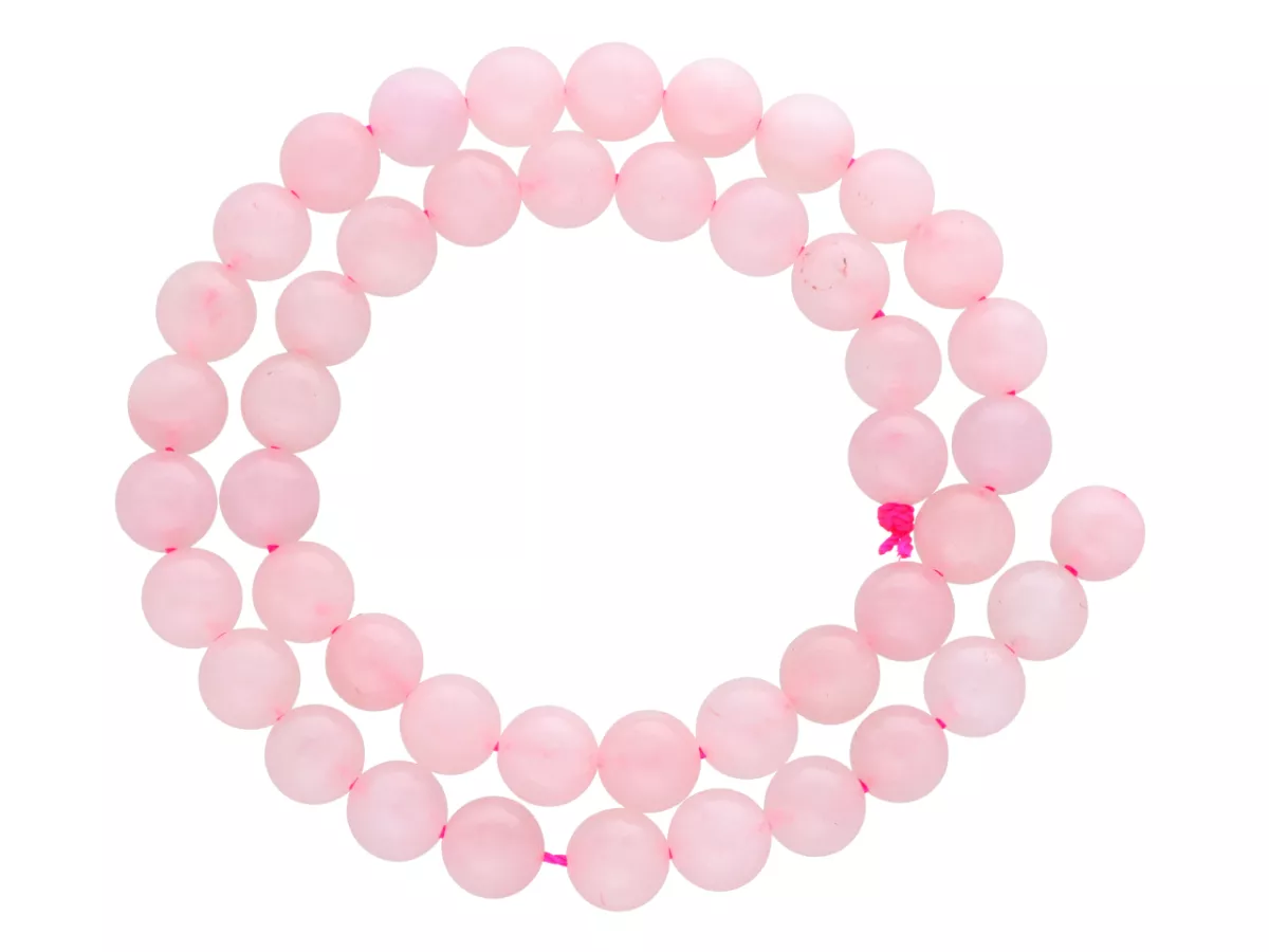 K6D80 KWARC RÓŻOWY KULE 8,5 mm - 1 SZNUR