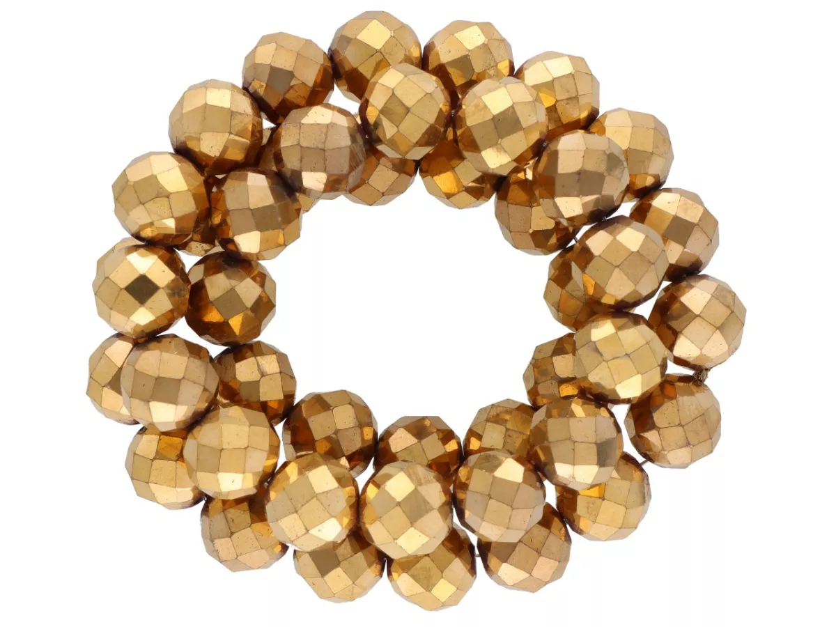 K7O71 HEMATYT MIODOWY KULE FASETOWANE 10 mm - 1 SZNUR