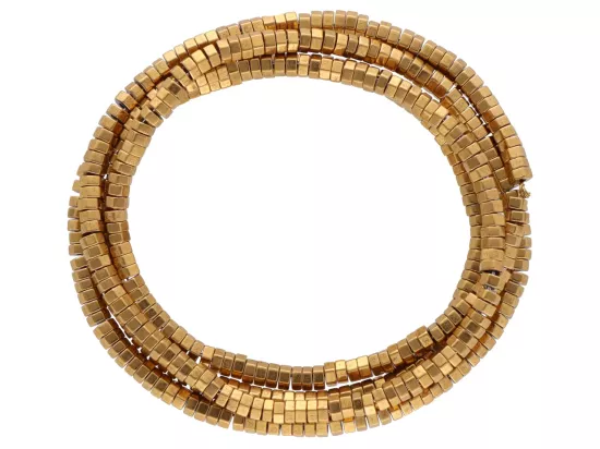 K7O73 HEMATYT MIODOWY SZEŚCIOKĄTY 2/1 mm - 1 SZNUR