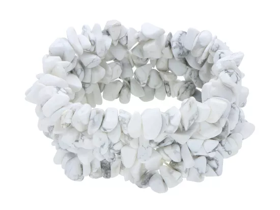 R5B50 BRANSOLETKA HOWLIT BIAŁY SIECZKA