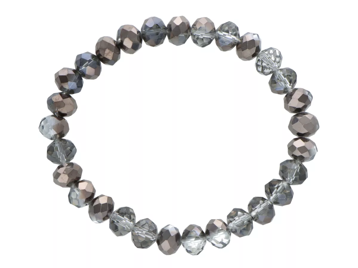 R4D20 BRANSOLETKA KRYSZTAŁKI 8 mm NA GUMCE