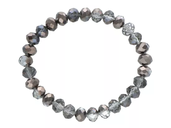 R4D20 BRANSOLETKA KRYSZTAŁKI 8 mm NA GUMCE