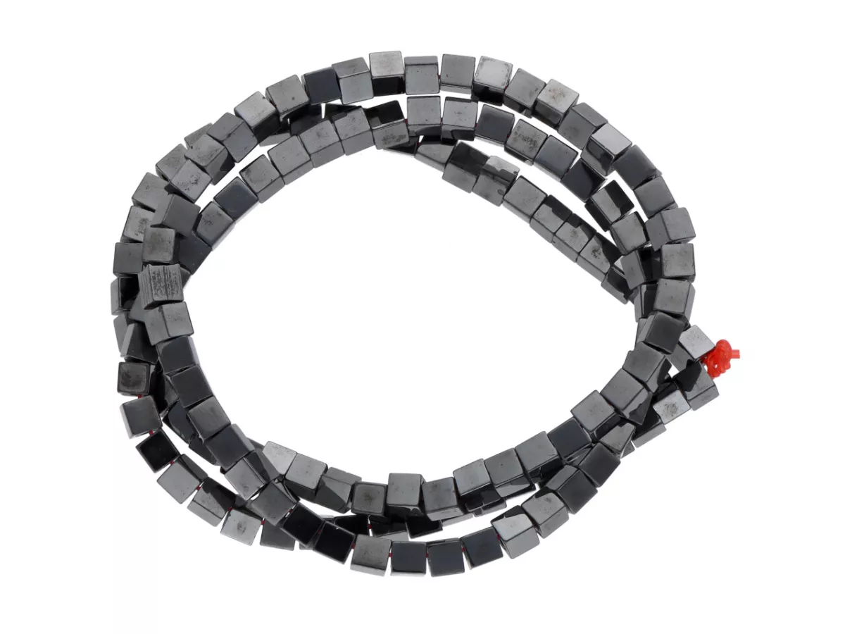 K6B14 HEMATYT KOSTKI 3 mm 1 SZNUR