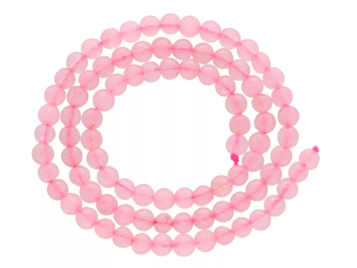 K6P68 KWARC RÓŻOWY KULE 4,5 mm - 1 SZNUR