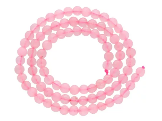K6P68 KWARC RÓŻOWY KULE 4,5 mm - 1 SZNUR