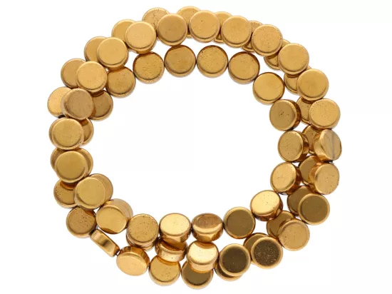 K7P20 HEMATYT MIODOWY ELEMENTY 6/2,5 mm - 1 SZNUR