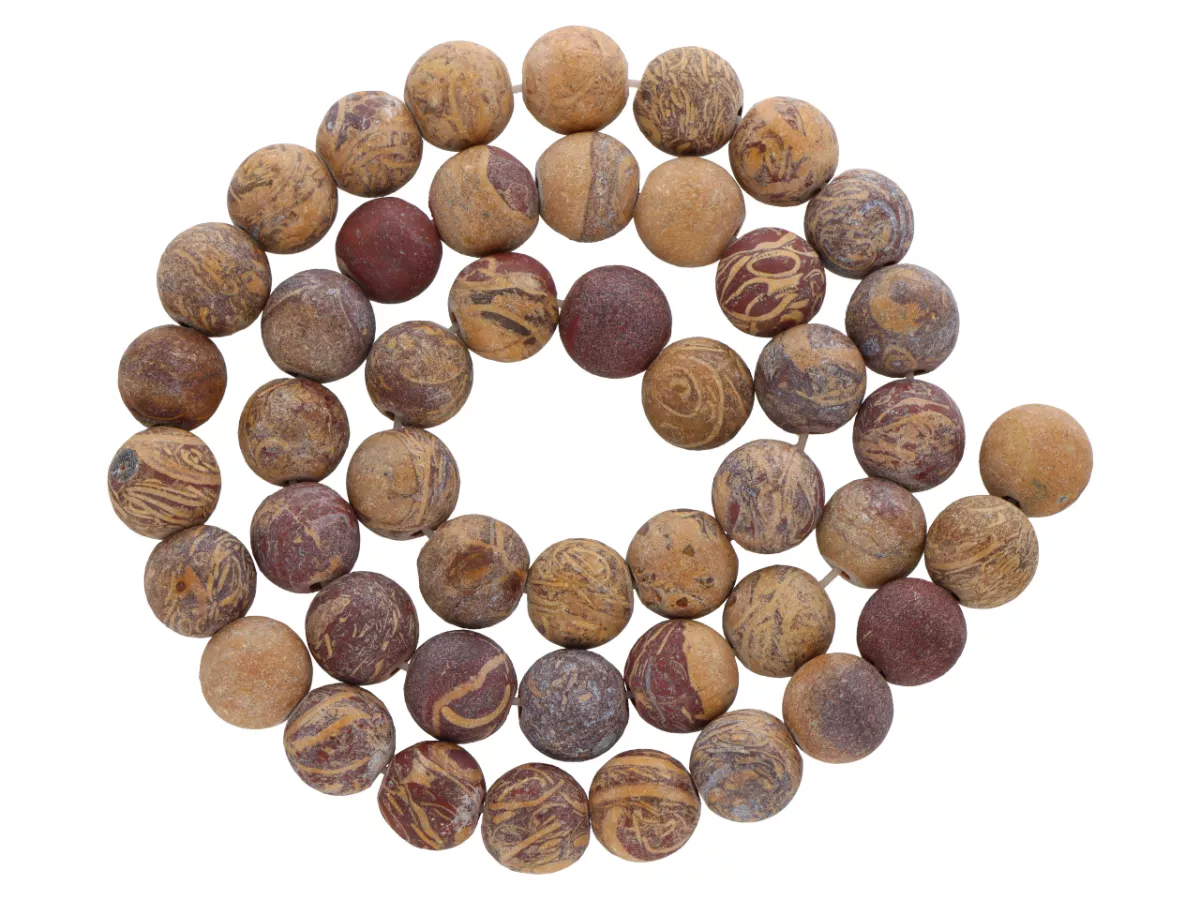 K6Z95 JASPIS KALAHARI KULE PÓŁMATOWE 8,5 mm - 1 SZNUR