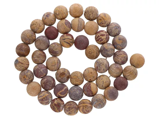 K6Z95 JASPIS KALAHARI KULE PÓŁMATOWE 8,5 mm - 1 SZNUR