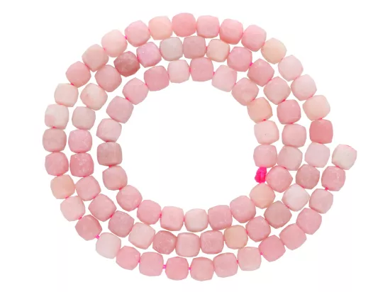 K7L80 RODONIT KOSTKI FASETOWANE 4,5/4,5 mm - 1 SZNUR