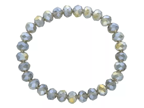 R4G43 BRANSOLETKA KRYSZTAŁKI 8 mm NA GUMCE