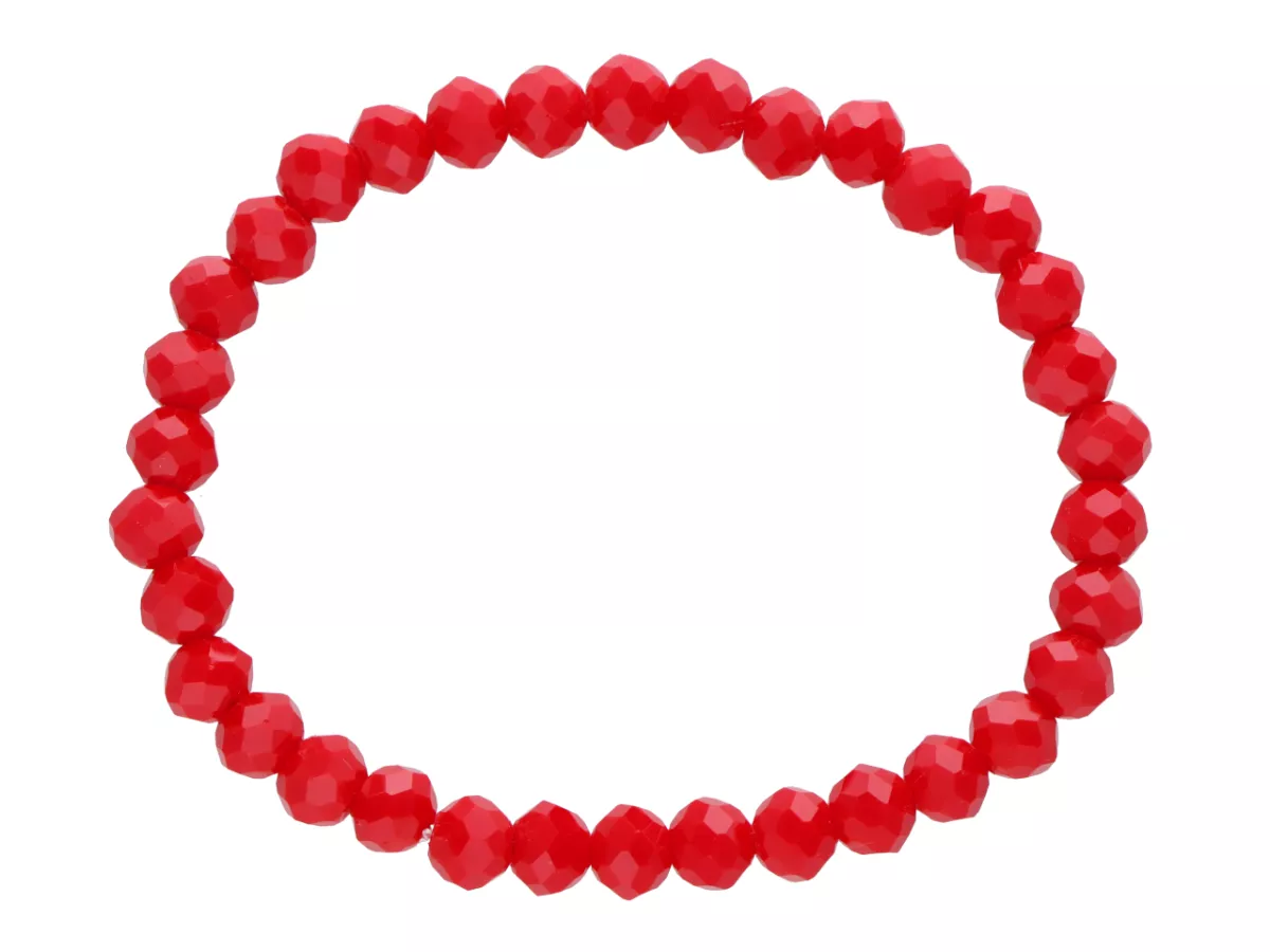 R4D08 BRANSOLETKA KRYSZTAŁKI 6 mm NA GUMCE