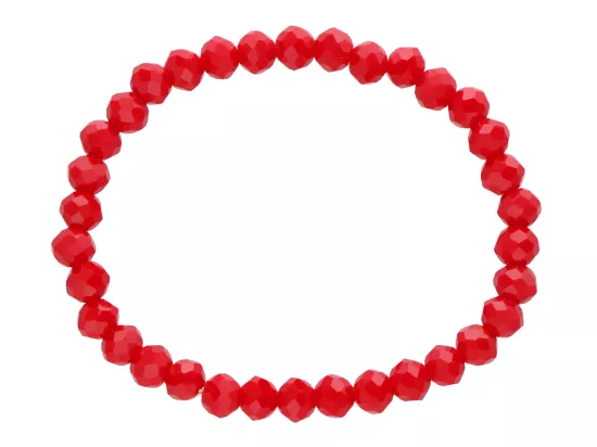 R4D08 BRANSOLETKA KRYSZTAŁKI 6 mm NA GUMCE