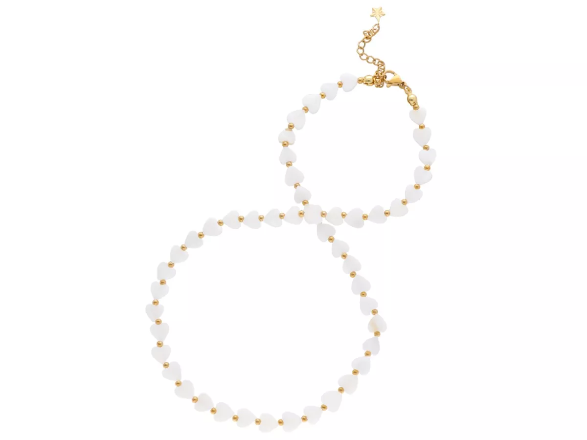 N3M57 NASZYJNIK MASA PERŁOWA I STAL CHIRURGICZNA