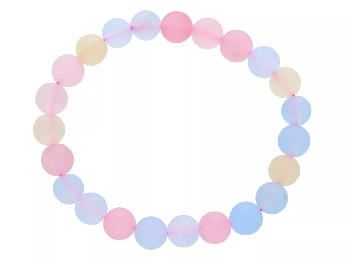 R4L97 BRANSOLETKA JADEIT MORGANITOWY MATOWY KULE 8,5 mm