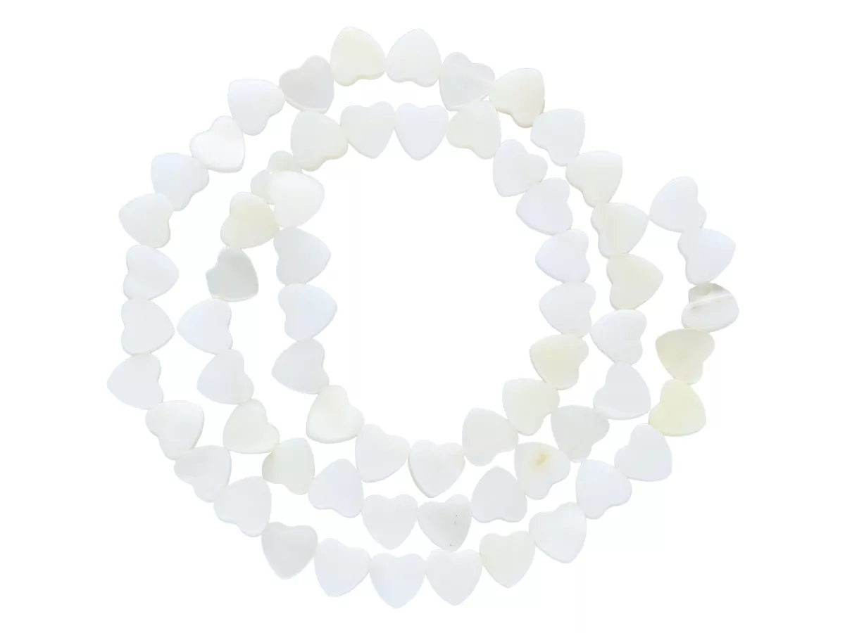 M1D46 MASA PERŁOWA LUX SERCE 6,5 mm - 1 SZNUR