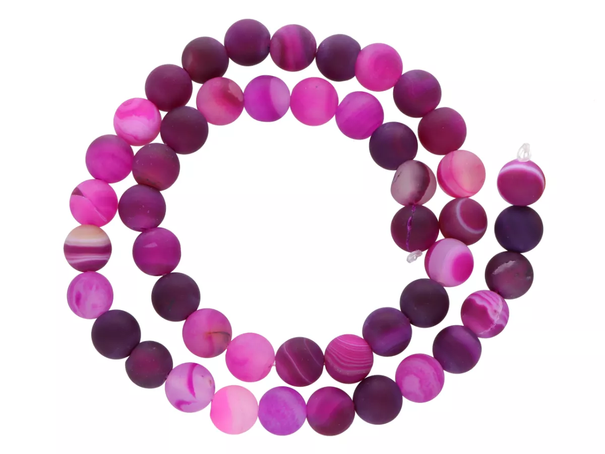 K6P46 AGAT MATOWY KULE 8,5 mm 1 SZNUR