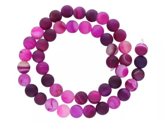 K6P46 AGAT MATOWY KULE 8,5 mm 1 SZNUR