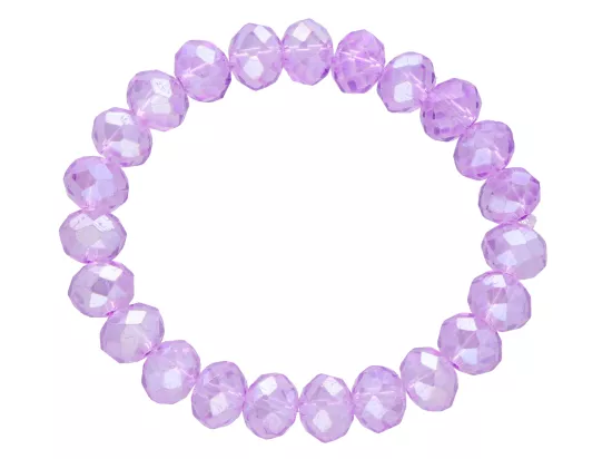 R4Z66 BRANSOLETKA KRYSZTAŁKI 10 mm NA GUMCE