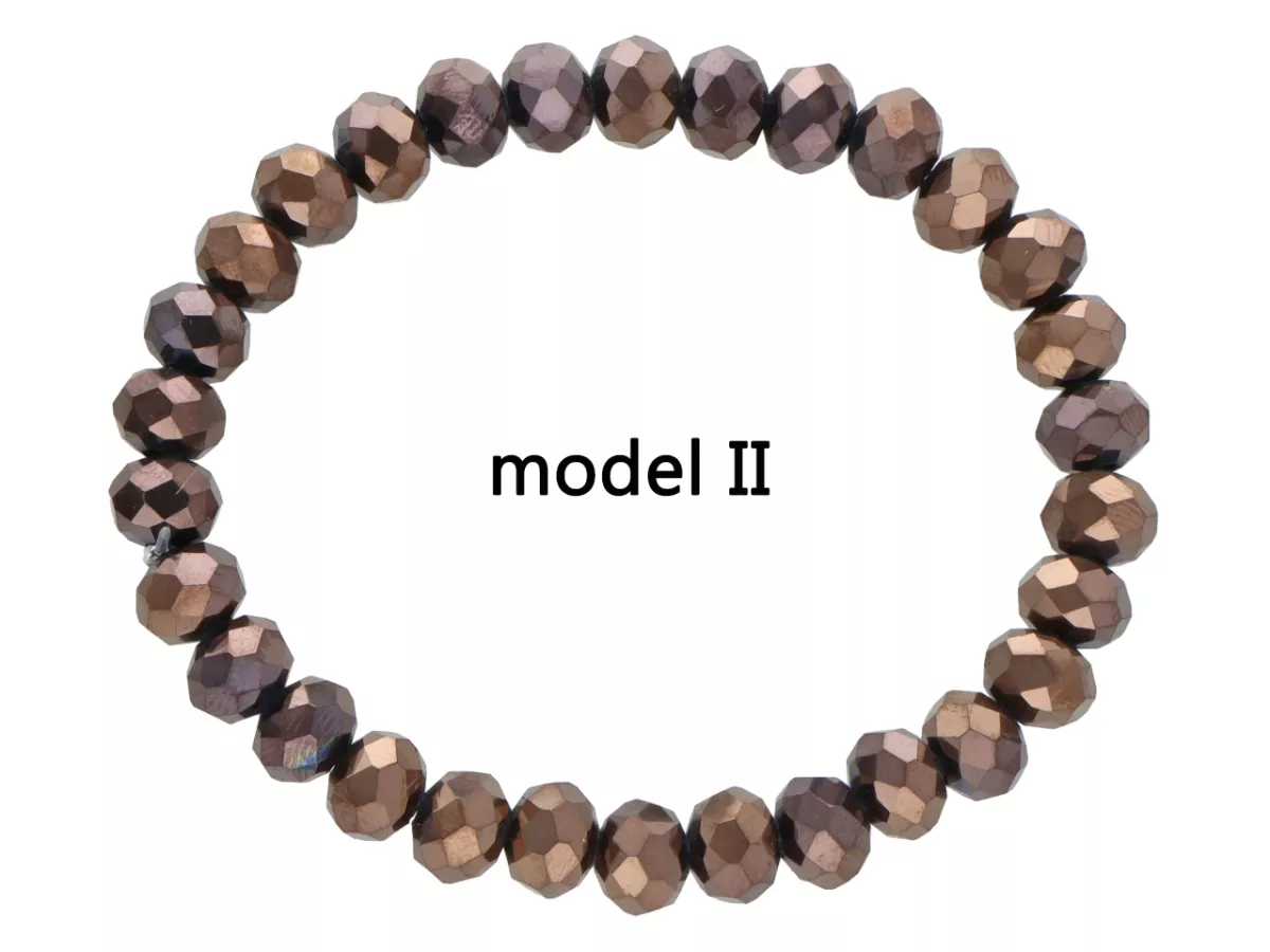 R2J59 BRANSOLETKA KRYSZTAŁKI 8 mm NA GUMCE