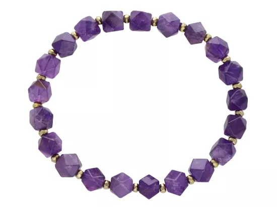 R5E39 BRANSOLETKA AMETYST I HEMATYT