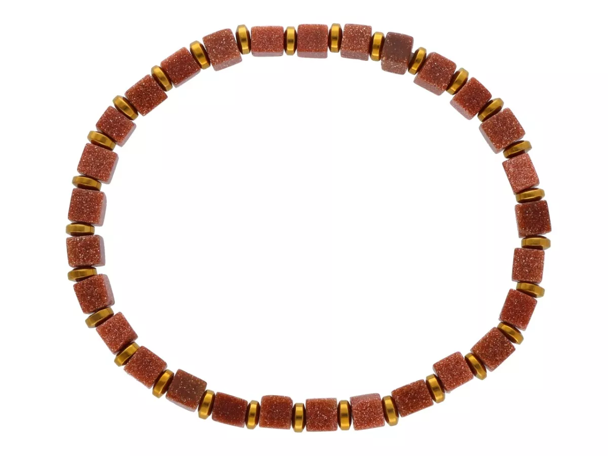 R4O78 BRANSOLETKA PIASEK PUSTYNI I HEMATYT