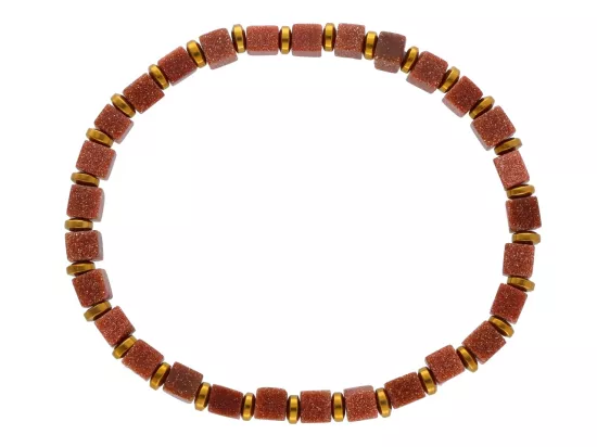 R4O78 BRANSOLETKA PIASEK PUSTYNI I HEMATYT