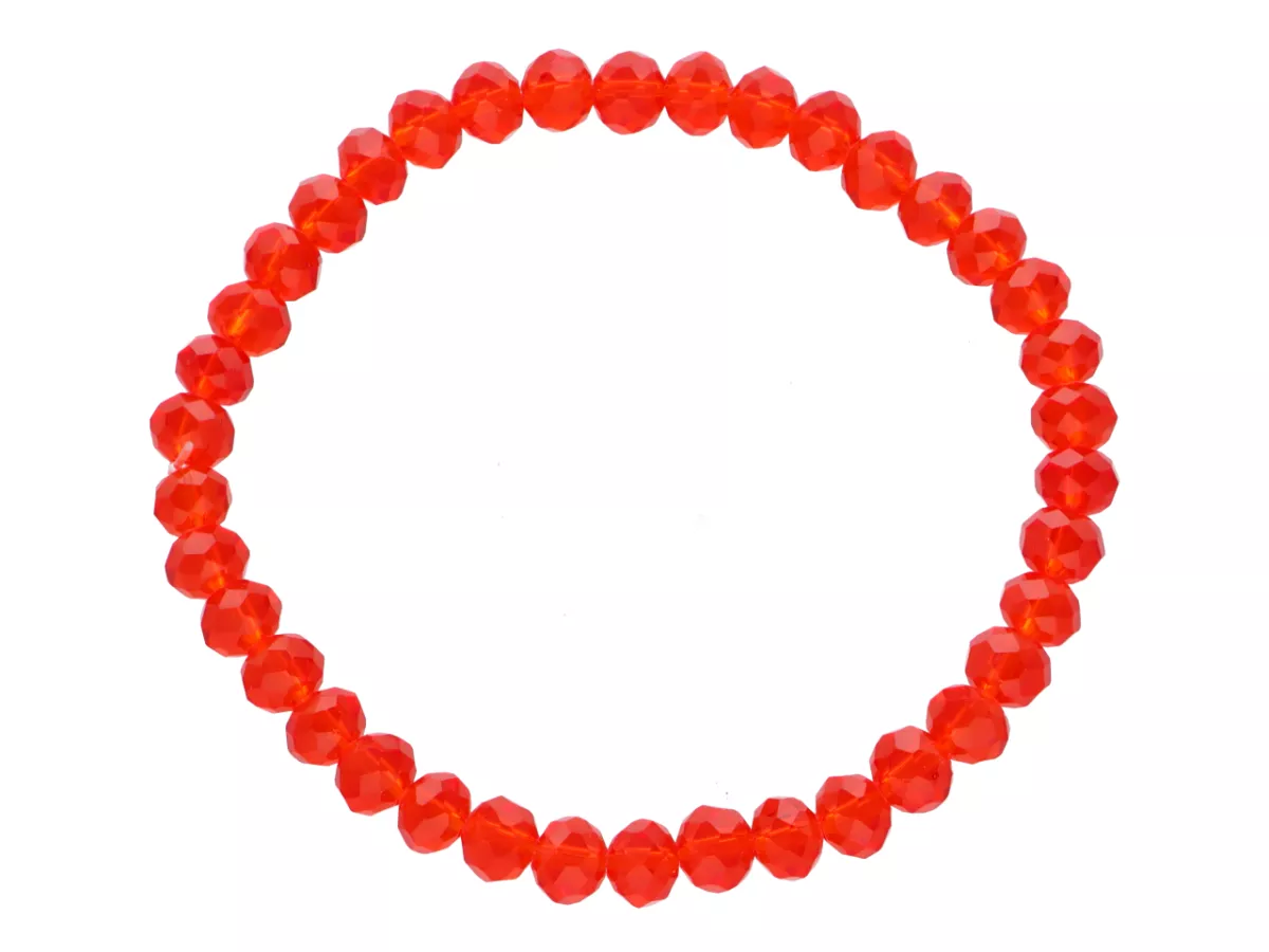 R4F90 BRANSOLETKA KRYSZTAŁKI 6 mm NA GUMCE